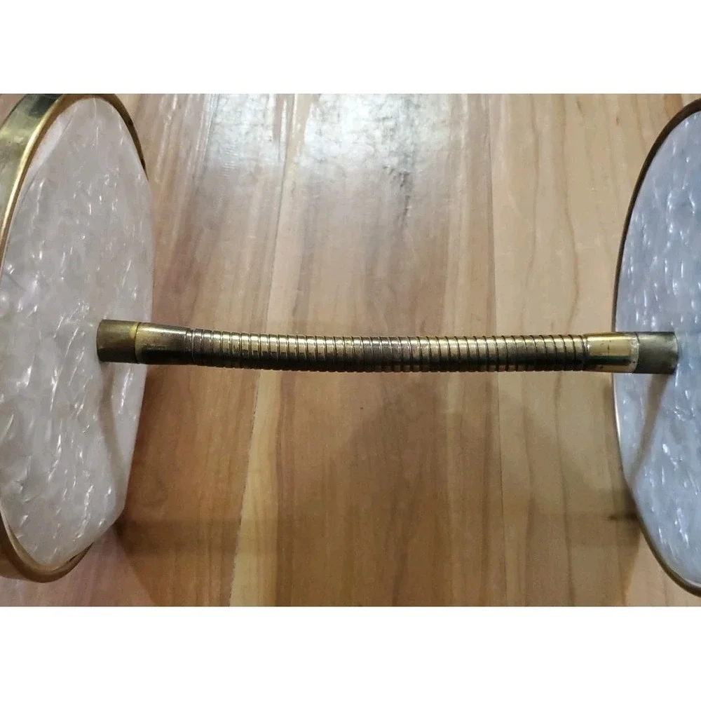 Vintage Brass Gooseneck Vanity Mirror Bendable Adjustable Mirror Double Sided